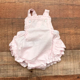 Mudpie Light Pink Seersucker Romper- Size 0-3M