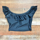 Pink Desert Black Padded Ruffle Swim Top NWT- Size XL (sold out online)