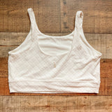 Nike Cream Quilted Dri Fit Cropped Tank- Size L (we have matching leggings)