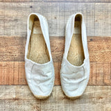Tory Burch White Canvas Espadrilles- Size 9.5