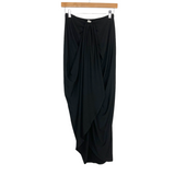 No Brand Black Twist Front Maxi Skirt- Size S