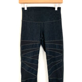 Lululemon Black Snakeskin Pants with Mesh Cutouts- Size ~4 (Inseam 25”)