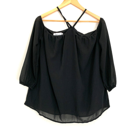 Vemvan Black Triangle Off the Shoulder Blouse NWT- Size S