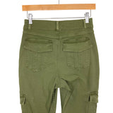 SPANX Olive Stretch Twill Ankle Cargo Pants NWT- Size M (Inseam 28")