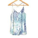 Lavender Brown Blue Snakeskin Silk Cami Tank- Size S (see notes)