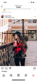 No Brand Red/Black Plaid Scarf