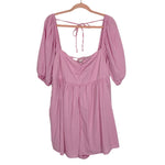 Abercrombie & Fitch Light Pink Puff Sleeve Babydoll Romper- Size XL (sold out online)