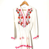 Chicwish White Floral Embroidered “Stay Romance” Dress- Size ~S