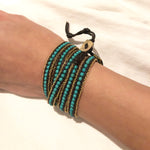 Nakamol Leather Wrap Bracelet