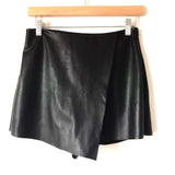 Vestique Black Faux Leather Skort- Size S