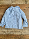 Little English Blue Gingham Collared Top- Size 3T