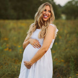 Legoe Heritage Maternity White Dress- Size 2