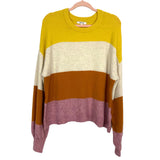 Madewell Color Block Striped Wool Blend Sweater- Size L