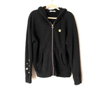 Soul Cycle Black Gold Wheel Zipper Hooded Sweatshirt- Size L