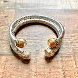 No Brand Silver Set of Two Cuff Bracelets