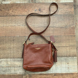 Pre-Owned Coach Camel Leather Crossbody Bag (see notes)