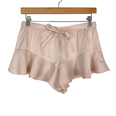 Victoria's Secret Light Pink Satin Flounce Sleep Shorts- Size S (we have matching robe)