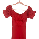 Petal + Pup Red Satin Tie Back Dress- Size 6