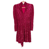 Saylor Fuchsia Sequins with Hanging Sash Dress- Size S (see notes, sold out online)