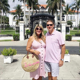 No Brand Pink & White Faux Button Midi Dress- Size XL (see notes)