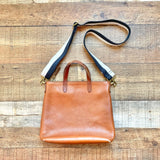 Madewell Camel Handbag with J Crew Black/Cream Strap (see notes)