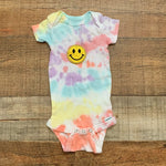 Gerber Organic Cotton Tie-Dye Smiley Face Onesie- Size 3-6M