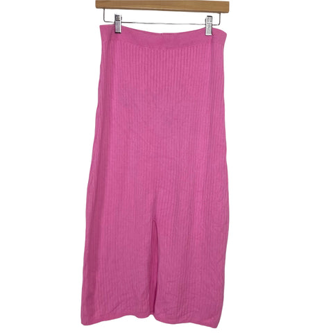 Free People Pink Ribbed Knit Skirt- Size L