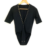 Good American Black Snap Queen Bodysuit- Size 1