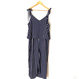 Magnolia Skye Blue and White Striped Jumpsuit- Size XL