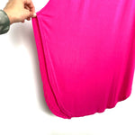 White Mark Fuchsia Round Hem Side Slit Dress NWT- Size S