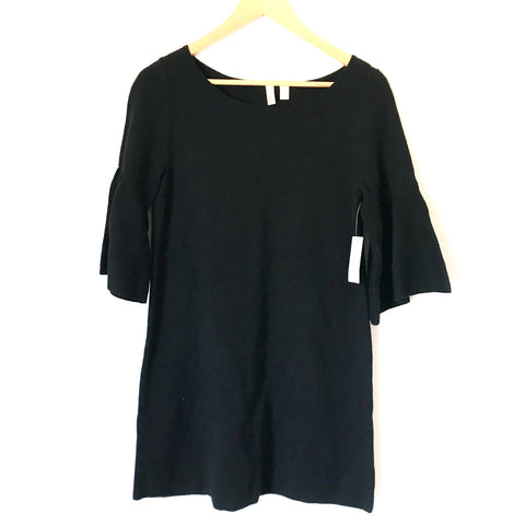 Anthropologie Black Bell Sleeve Sweater Dress NWT- Size S Petite
