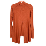 We the Free Rust Turtleneck with Split Back Hem Sweater- Size L