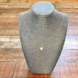 Adornia Yellow Gold Heart and Cross Necklace