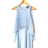 BCBG Blue Pleated Belted Maxi- Size XXS (see notes)