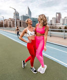 Onzie Hot Pink Bottom Vent Leggings- Size S/M (Inseam 23.5”)