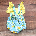 No Brand Baby Girl Lemon Bubble Romper- Size ~0-3M (see notes)