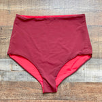 Wild Isles Burgundy High Waisted Bikini Bottoms- Size 12/14 (we have matching top)