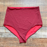 Wild Isles Burgundy High Waisted Bikini Bottoms- Size 12/14 (we have matching top)