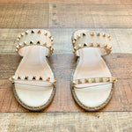 Shu Shop Beige Studded Slip On Sandals- Size 8.5 (BRAND NEW)