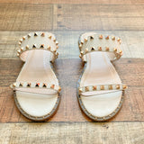 Shu Shop Beige Studded Slip On Sandals- Size 8.5 (BRAND NEW)