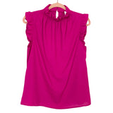 Shop the Mint Mock Neck Ruffle Blouse- Size S