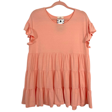 Entro Coral Ruffle Sleeve Top NWT- Size M