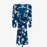 Eliza J Green Floral and Bird Print Belted Dress- Size 14