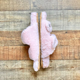 Steve Madden Pink Faux Fur Indoor/Outdoor Slippers- Size 10