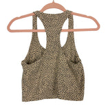 Abercrombie & Fitch Mocha with Black Dots Racerback Cropped Tank- Size S