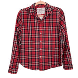 Frank & Eileen Barry Red Plaid Button Up Top- Size S
