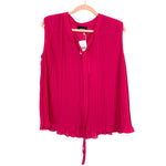 Vici Hot Pink Pleated Sleeveless Top NWT- Size M