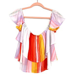 Buddy Love Off the Shoulder Striped Ruffle Top- Size S (we have matching shorts) sold out online