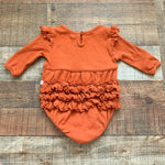 Ruffle Butts Burnt Orange Bubble Romper- Size 0-3M