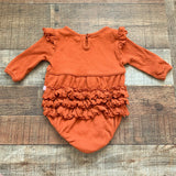 Ruffle Butts Burnt Orange Bubble Romper- Size 0-3M